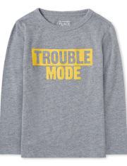 Baby And Toddler Boys Trouble Mode Graphic Tee