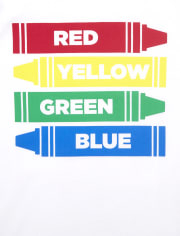 Paquete de 2 camisetas con estampado de formas y colores para bebés y niños pequeños