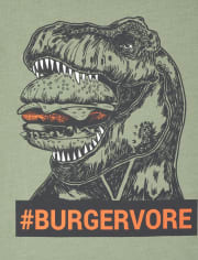 Camiseta con gráfico Burgervore Dino para niño