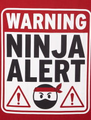 Camiseta con estampado Ninja Alert para niños