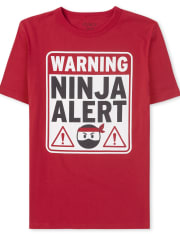 Camiseta con estampado Ninja Alert para niños