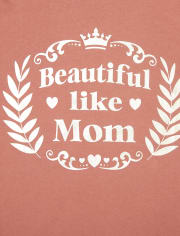 Camiseta estampada con diseño de lámina Beautiful Like Mom para niñas