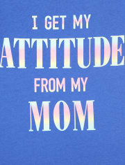 Girls Mom Attitude Graphic Tee