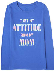 Girls Mom Attitude Graphic Tee