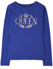 Womens Matching Family Foil Royal Graphic Tee