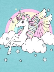 Girls Rainbow Pegasus Graphic Tee
