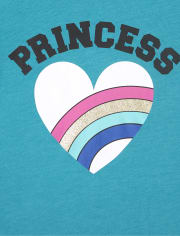T-shirt graphique princesse pour filles
