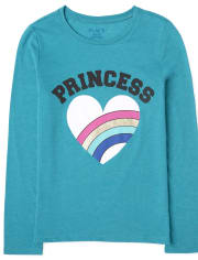 T-shirt graphique princesse pour filles