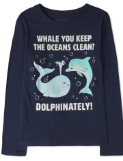 Girls Keep Oceans Clean Graphic Tee