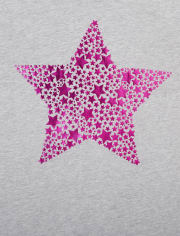 Paquete de 2 camisetas con gráfico Peace And Star para niñas