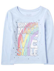 Camiseta con estampado de abuelo para bebés y niñas pequeñas