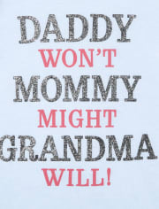 Camiseta estampada Grandma Will para niñas pequeñas