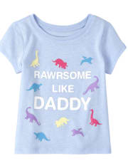 Toddler Girls Rawrsome Like Daddy Graphic Tee
