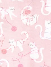 Baby And Toddler Girls Cat Snug Fit Cotton One Piece Pajamas 2-Pack