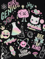 Girls Glitter Genius Graphic Tee