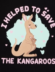 Camiseta con gráfico de Save The Kangaroos para niñas