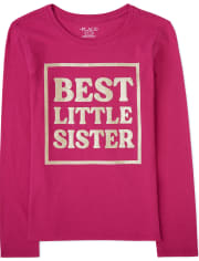 Girls Little Sister Graphic Tee