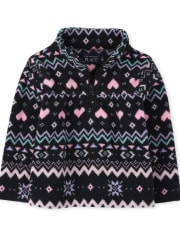 Toddler Girls Print Glacier Fleece Half Zip Pullover