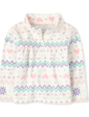 Toddler Girls Print Glacier Fleece Half Zip Pullover
