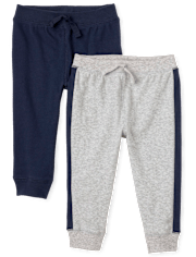 Lot de 2 pantalons à rayures latérales pour bébé garçon