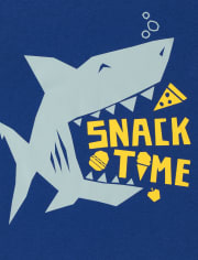 Baby And Toddler Boys Snack Shark Graphic Tee