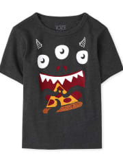 Baby And Toddler Boys Pizza Monster Graphic Tee