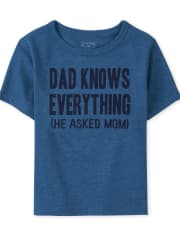 Baby And Toddler Boys Dad Knows Graphic Tee
