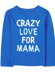 Camiseta estampada Love For Mama para bebés y niños pequeños
