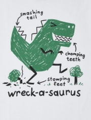 Baby And Toddler Boys Dino Wreck Graphic Tee