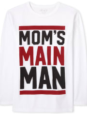 Camiseta con gráfico de hombre principal de mamá '