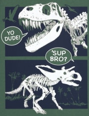 Camiseta con gráfico de dinosaurio para niños