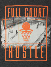 Boys Basketball Hustle Graphic Tee