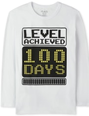 Camiseta con estampado de 100 días de clases para niños