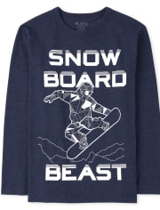 Boys Snow Board Graphic Tee