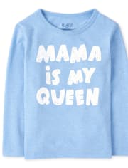 Camiseta gráfica Mama Is My Queen para bebés y niños pequeños