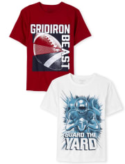Boys Football Graphic Tee 2-Pack