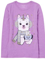 Girls Llamacorn Graphic Tee