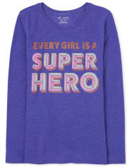 Girls Super Hero Graphic Tee