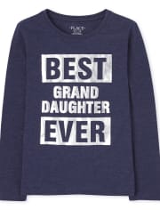 Girls Matching Family Foil Best Ever Graphic Tee