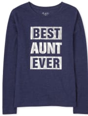 Camiseta con estampado familiar "Best Ever" a juego para mujer