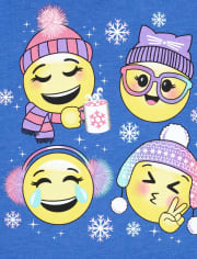Girls Winter Emojis Graphic Tee