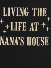 Baby And Toddler Girls Glitter Nana's House Graphic Tee