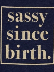 Paquete de 2 camisetas con gráfico Sassy para niñas pequeñas y bebés