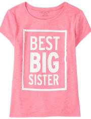 Girls Best Big Sister Graphic Tee