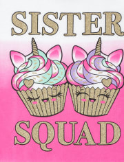 Camiseta con gráfico Sister Squad para bebés y niñas pequeñas