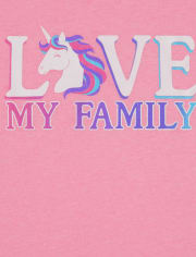 Camiseta estampada Girls Love My Family