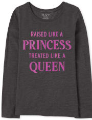 Girls Princess Queen Graphic Tee