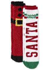 Lot de 2 paires de chaussettes confortables Team Santa unisexe pour adulte