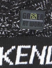 Gorro con pompón de fin de semana para niños