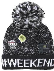 Gorro con pompón de fin de semana para niños